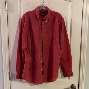 Chaps - red button down collar shirt